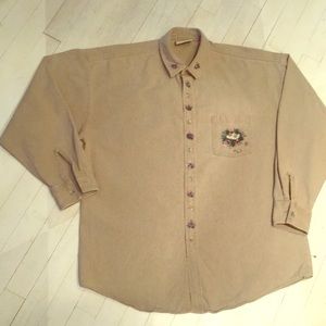 Hand painted rose & daisy shirt